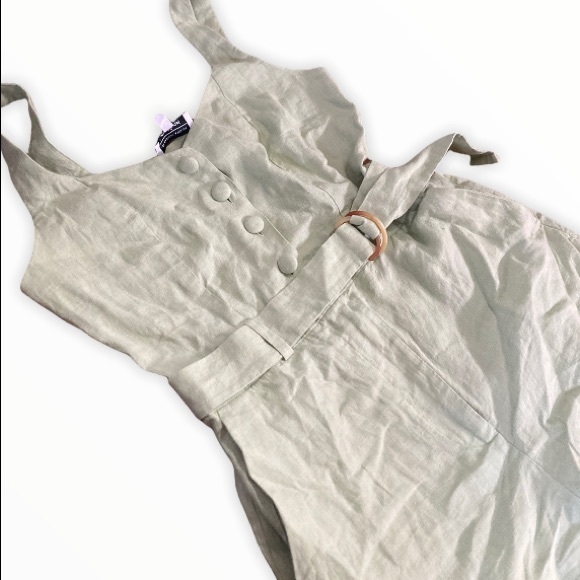 & Other Stories Belted Linen Romper - Picture 3 of 11